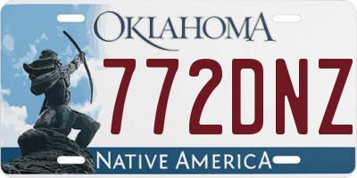 OK license plate 772DNZ