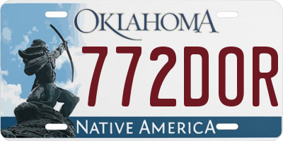 OK license plate 772DOR
