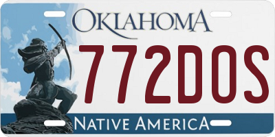 OK license plate 772DOS