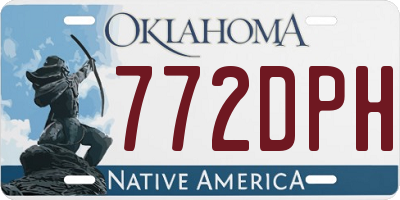 OK license plate 772DPH