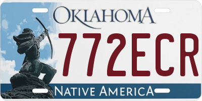 OK license plate 772ECR