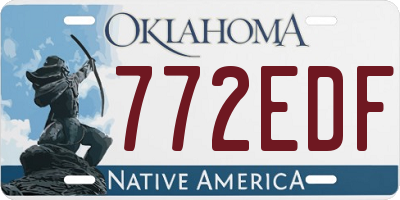 OK license plate 772EDF