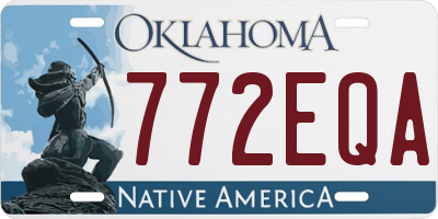 OK license plate 772EQA