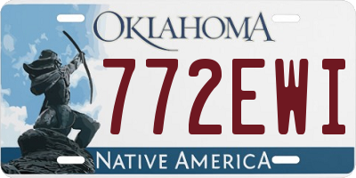 OK license plate 772EWI