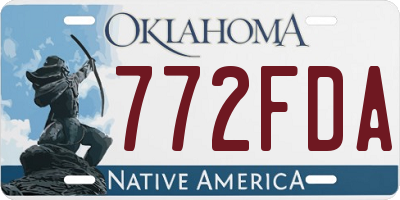 OK license plate 772FDA