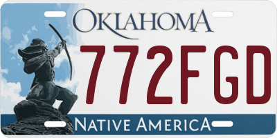 OK license plate 772FGD