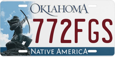 OK license plate 772FGS