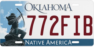 OK license plate 772FIB