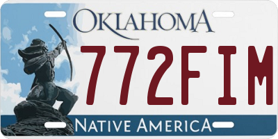 OK license plate 772FIM