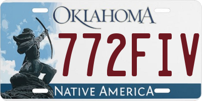 OK license plate 772FIV