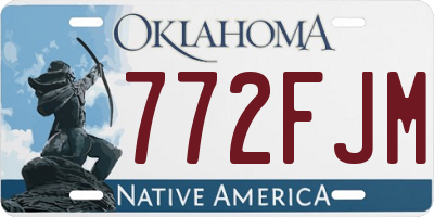 OK license plate 772FJM