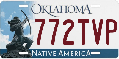 OK license plate 772TVP