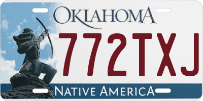 OK license plate 772TXJ