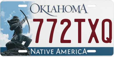 OK license plate 772TXQ