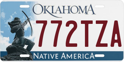 OK license plate 772TZA