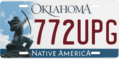 OK license plate 772UPG