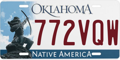 OK license plate 772VQW