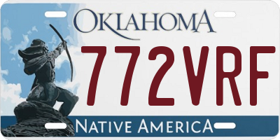 OK license plate 772VRF