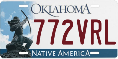OK license plate 772VRL