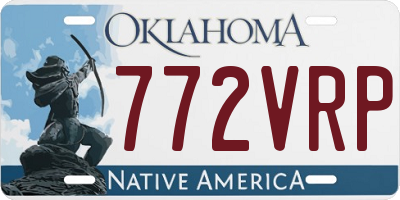 OK license plate 772VRP