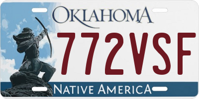 OK license plate 772VSF