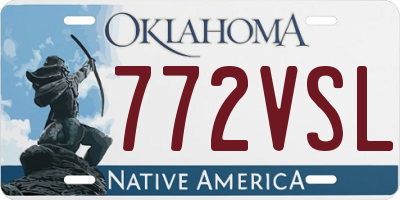 OK license plate 772VSL