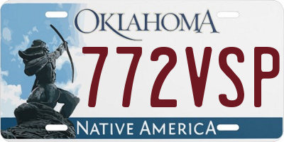 OK license plate 772VSP