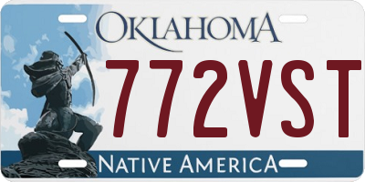 OK license plate 772VST