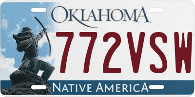 OK license plate 772VSW