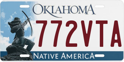 OK license plate 772VTA