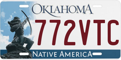 OK license plate 772VTC