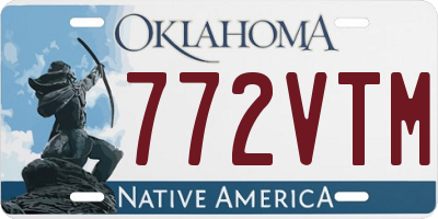 OK license plate 772VTM