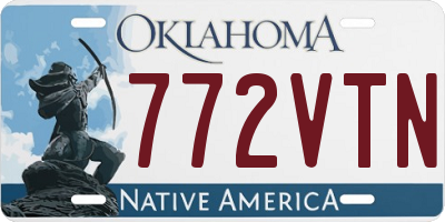 OK license plate 772VTN