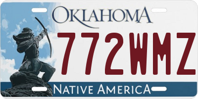 OK license plate 772WMZ