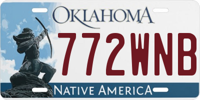 OK license plate 772WNB