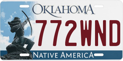 OK license plate 772WND