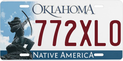 OK license plate 772XLO