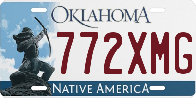 OK license plate 772XMG