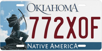OK license plate 772XOF