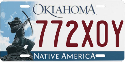 OK license plate 772XOY