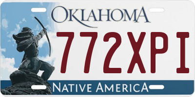 OK license plate 772XPI