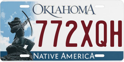 OK license plate 772XQH