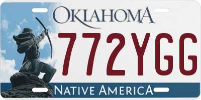 OK license plate 772YGG