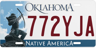 OK license plate 772YJA