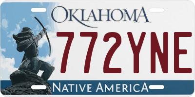 OK license plate 772YNE