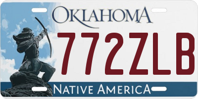 OK license plate 772ZLB