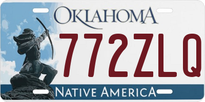 OK license plate 772ZLQ