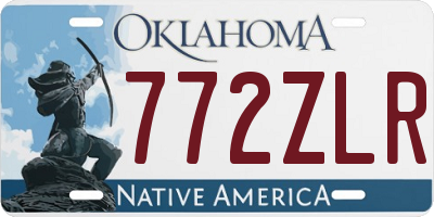 OK license plate 772ZLR
