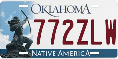 OK license plate 772ZLW