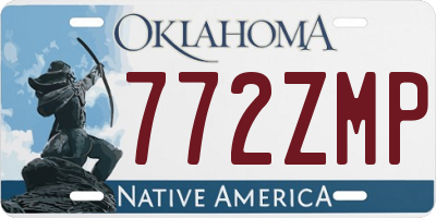 OK license plate 772ZMP